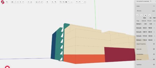 Snaptrude auto area calculation