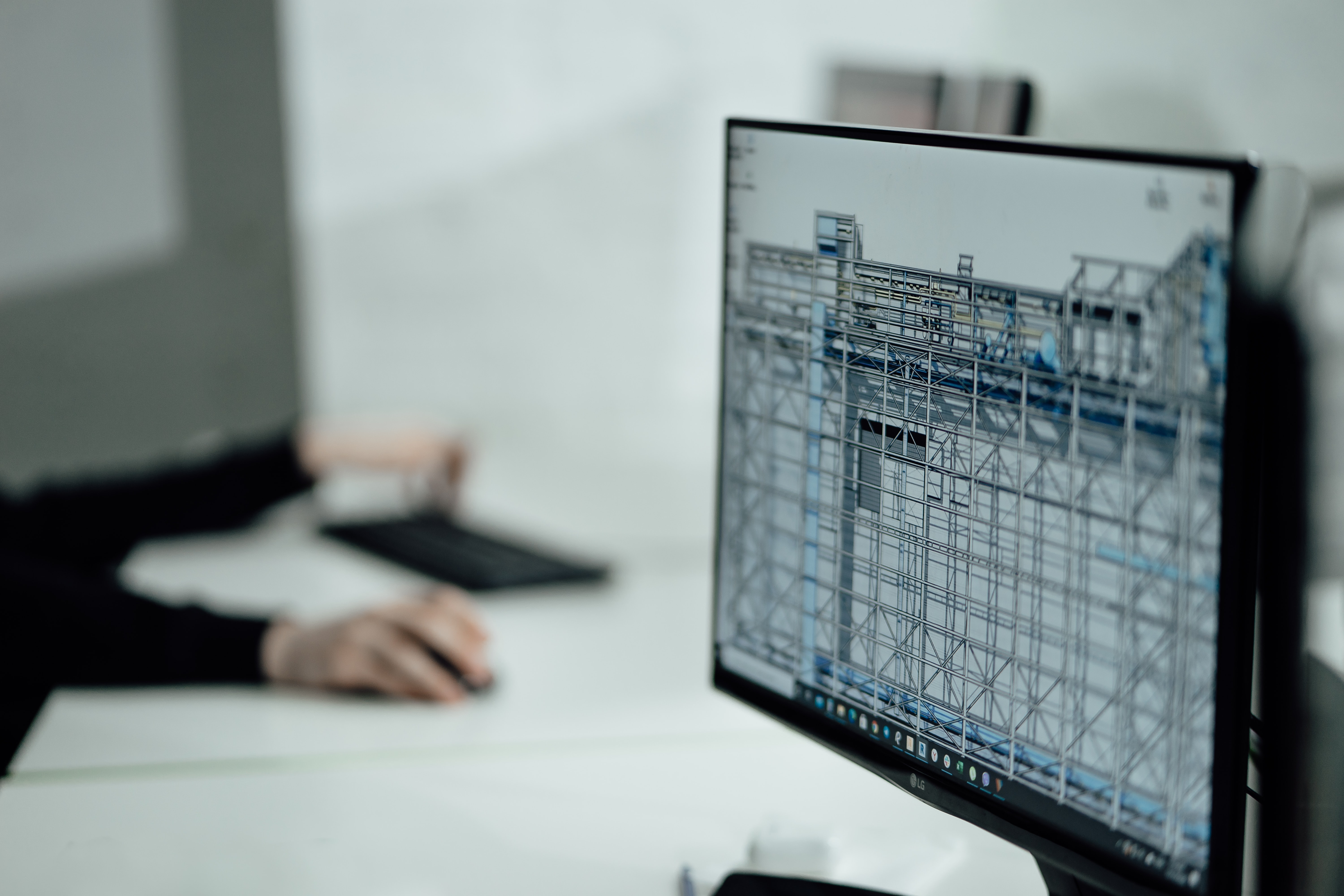 An architect working on BIM