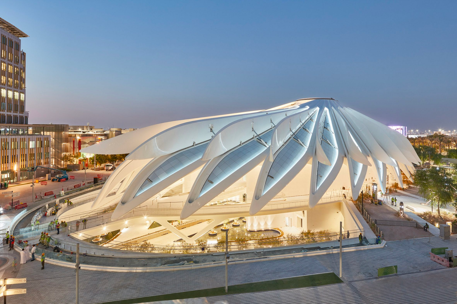 UAE Pavillion at the Expo 2020 designed by famous Spanish Architect Santiago Calatrava