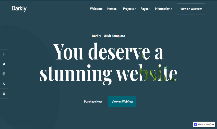 Darkly, Webflow