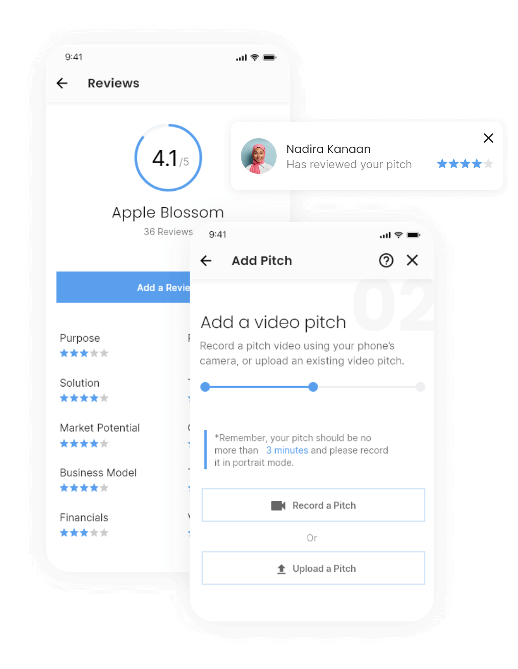 product shot of adding a pitch