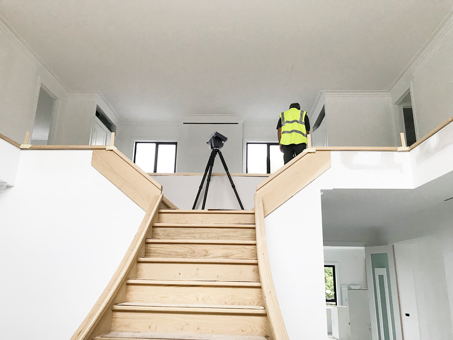 Flexijet 3D Measurement of Curved Staircase for Balustrade Fabrication.
