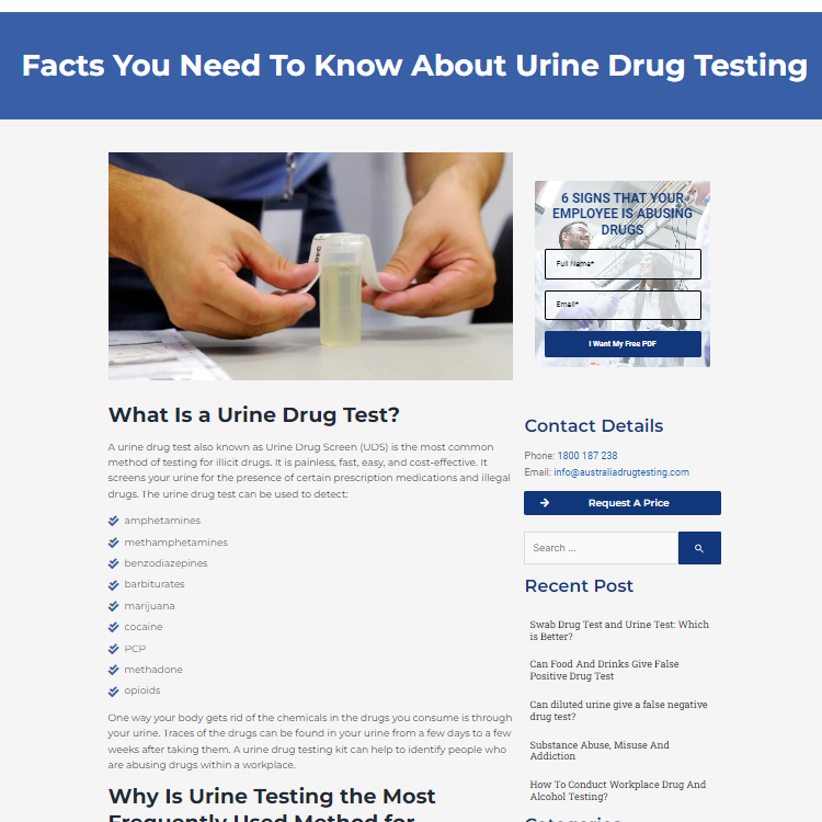 Facts you need to know about Urine Drug Testing CODE