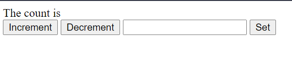 The UI for counter