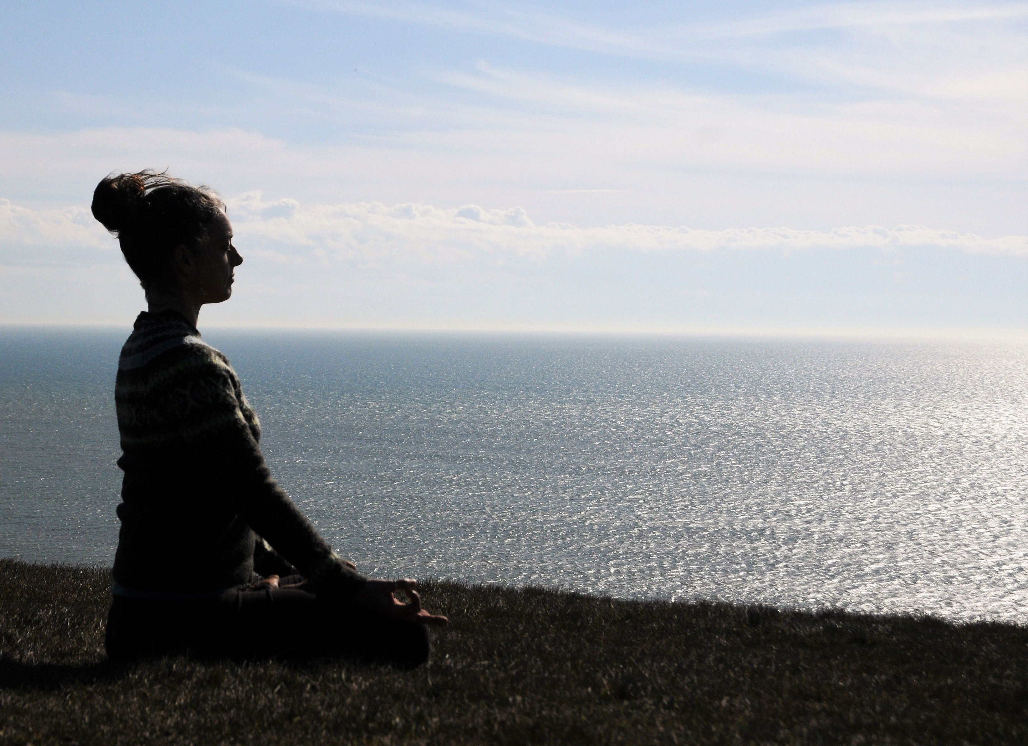A group of yogis engaging in a meditation session