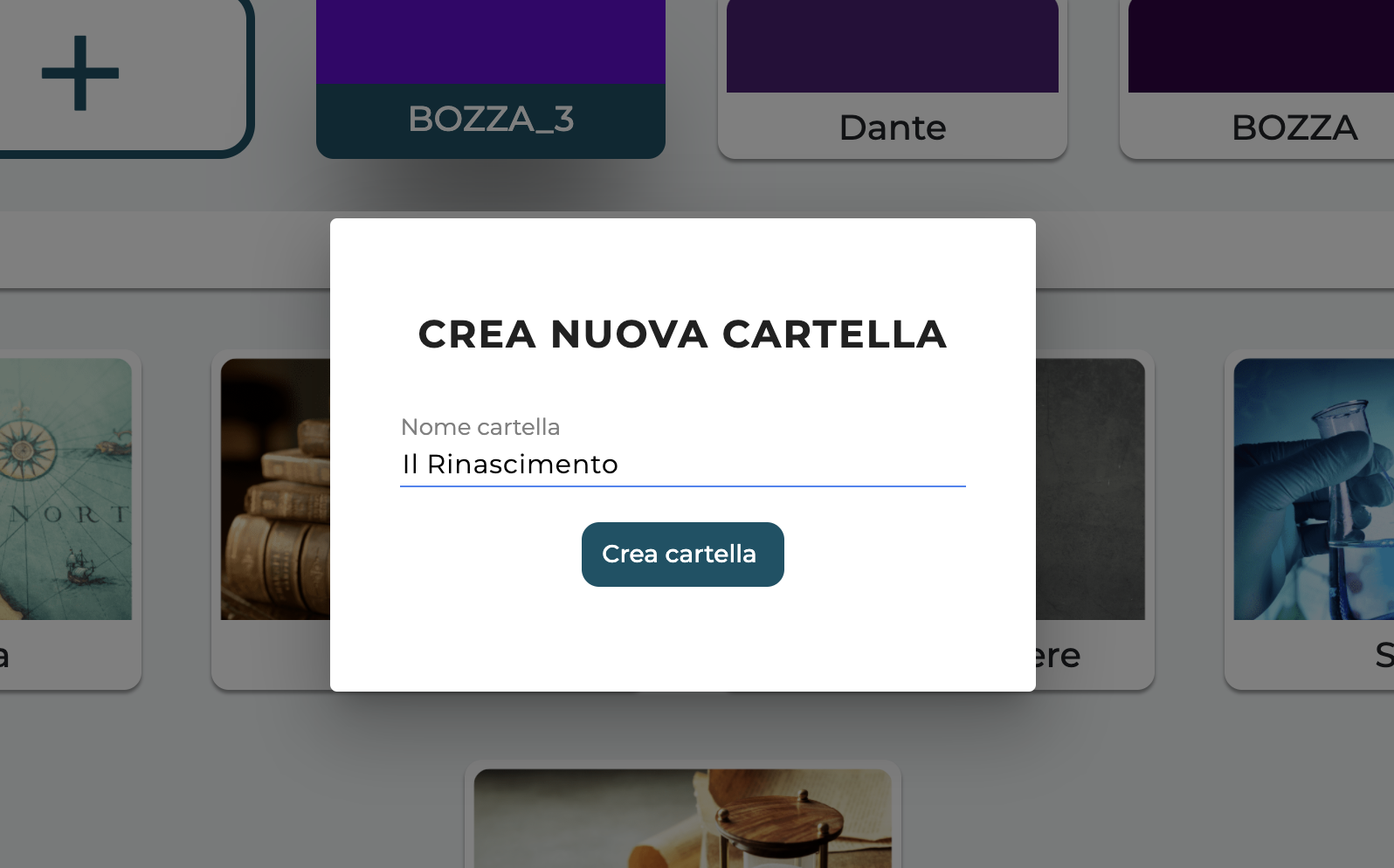 Crea un nuova cartella