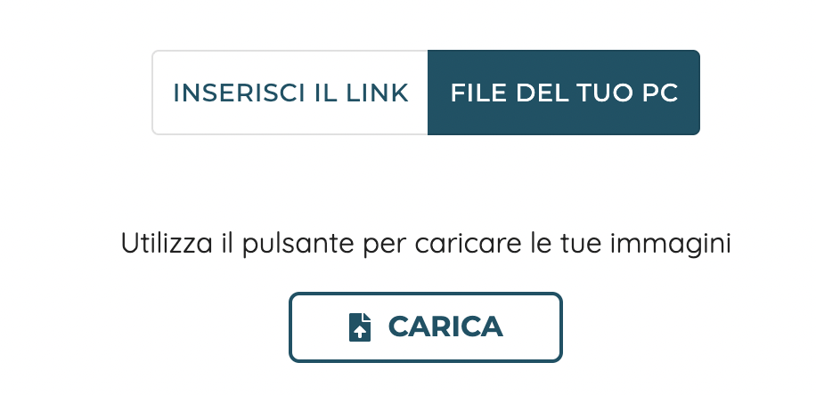 Carica immagine dal tuo PC