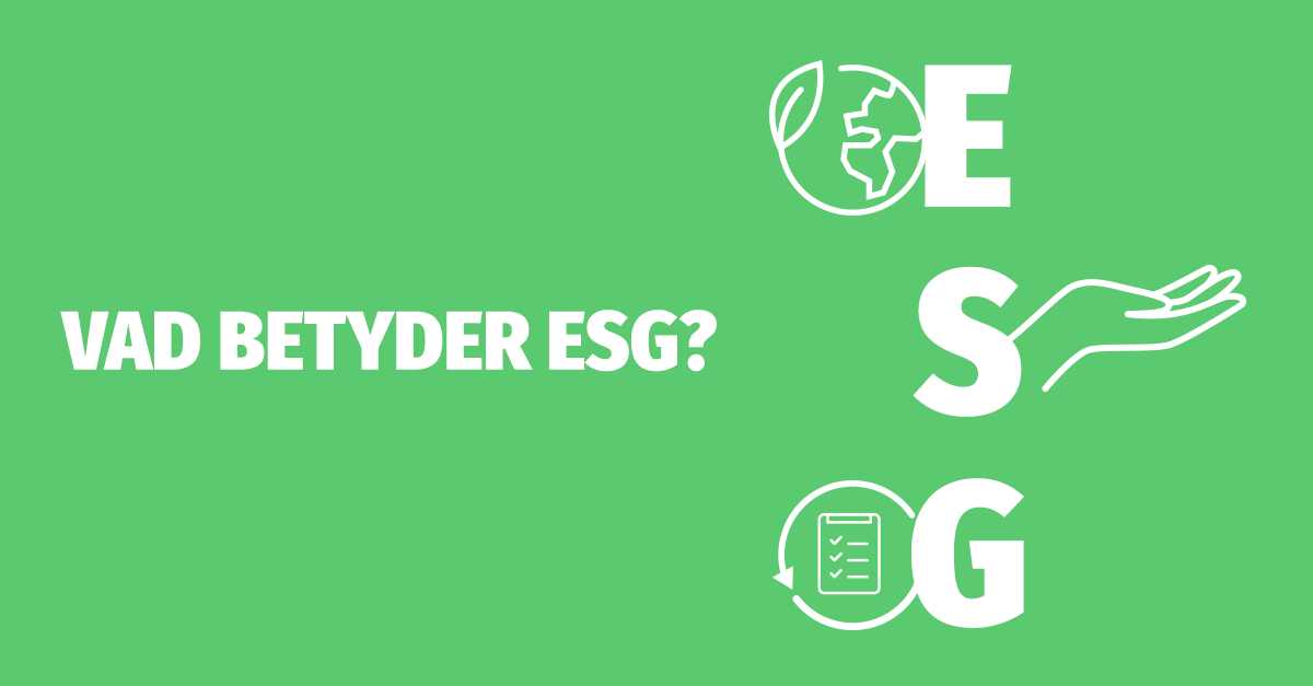 Vad betyder ESG?