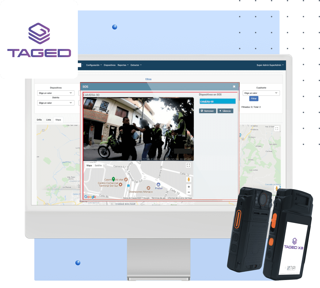 Computador, Software con captura de información, Dispositivo TAGED X3