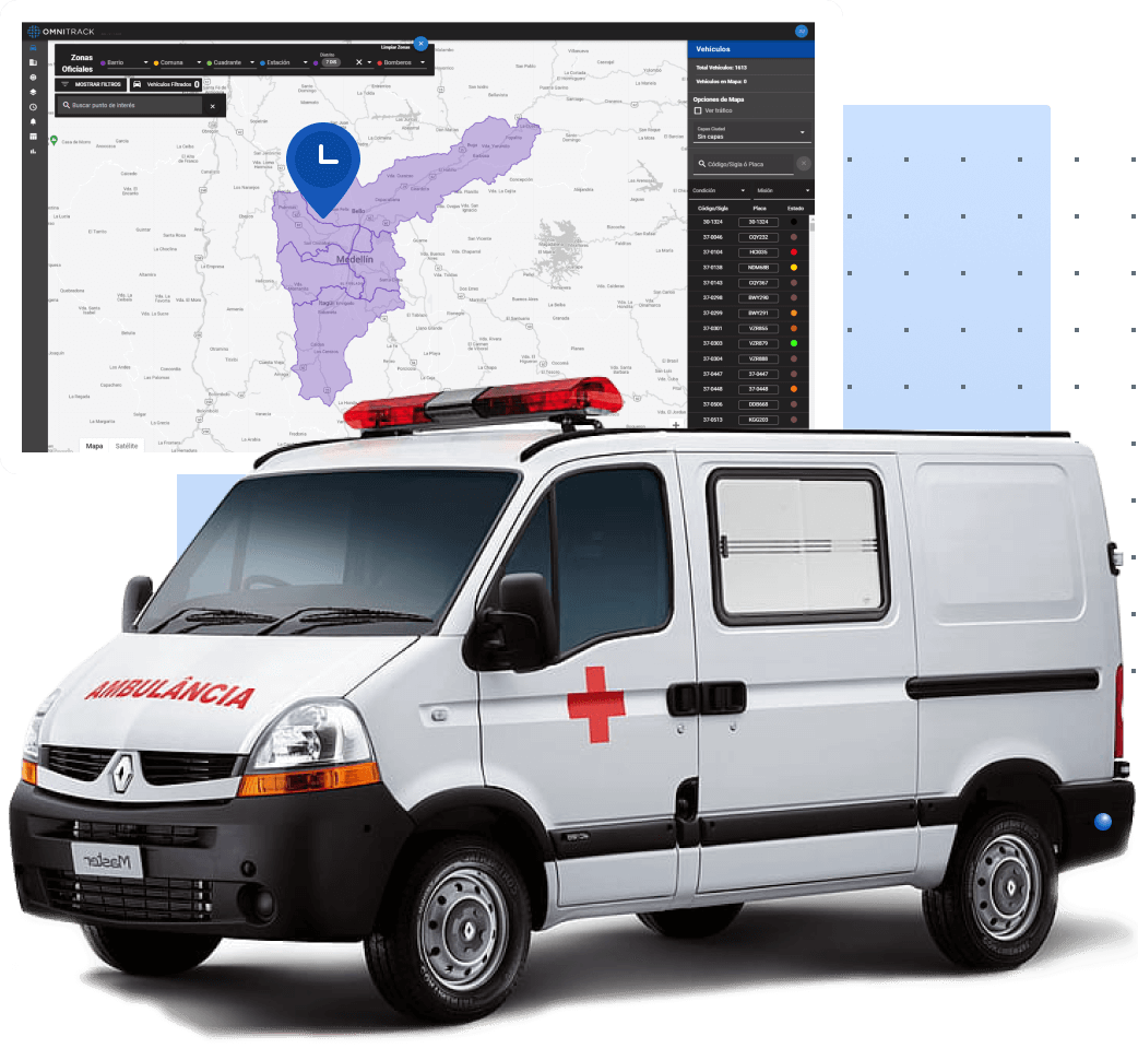 Ambulancia, Colombia, Computador, Software de localización, Monitoreo AVL