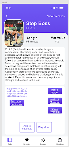 Cathe video detail screen