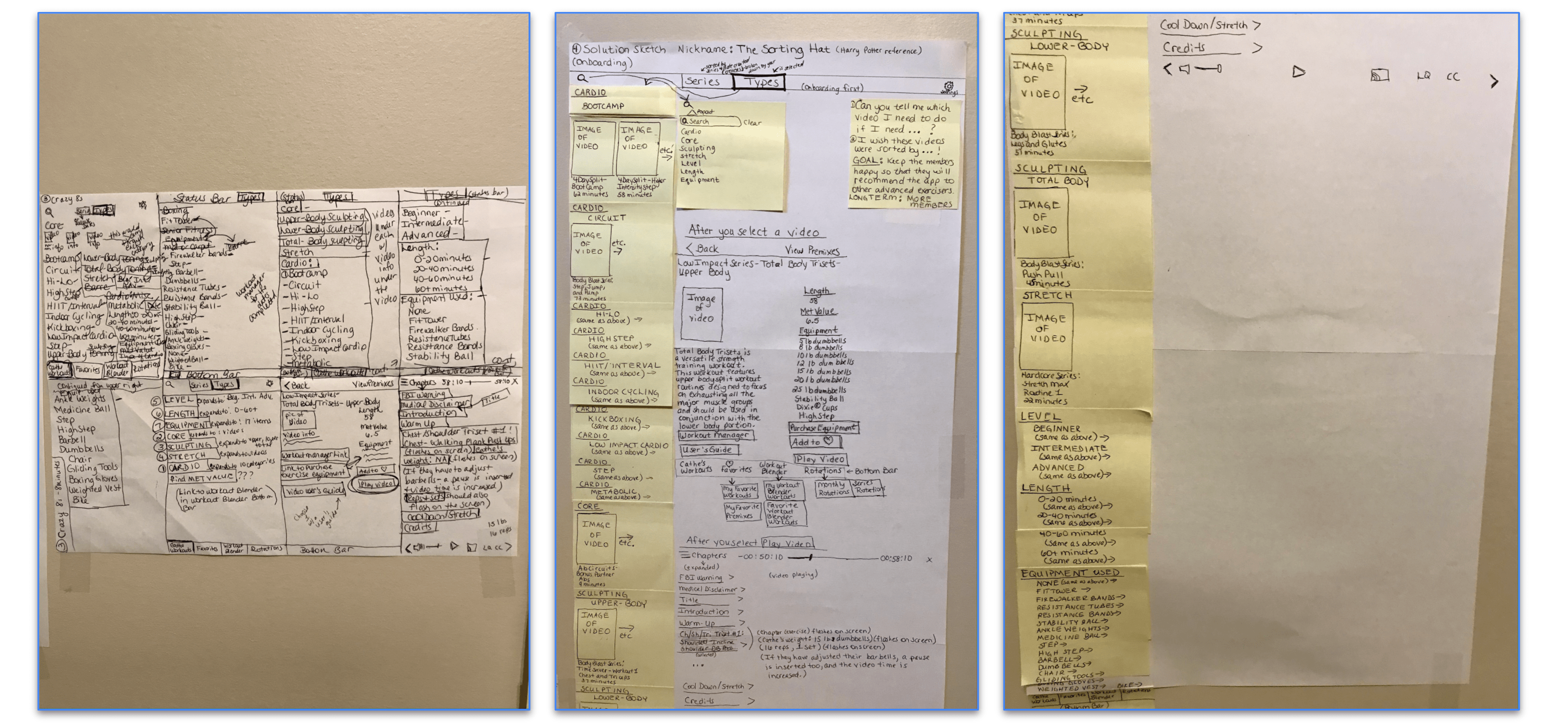 Crazy 8s and solution sketch