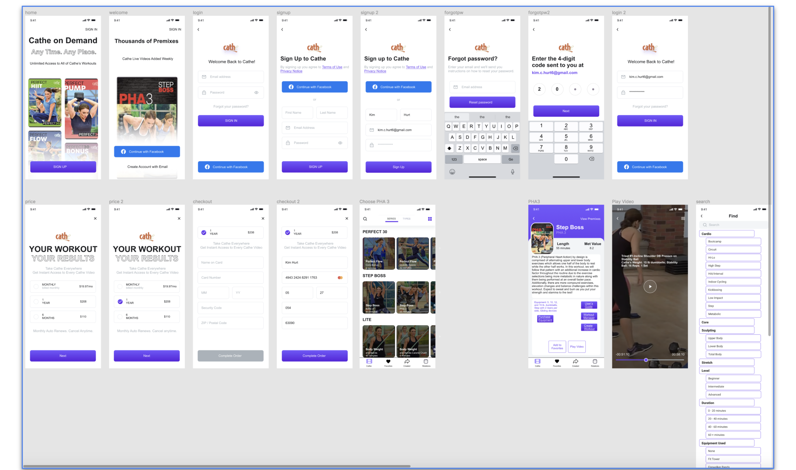 Figma after testing of the app