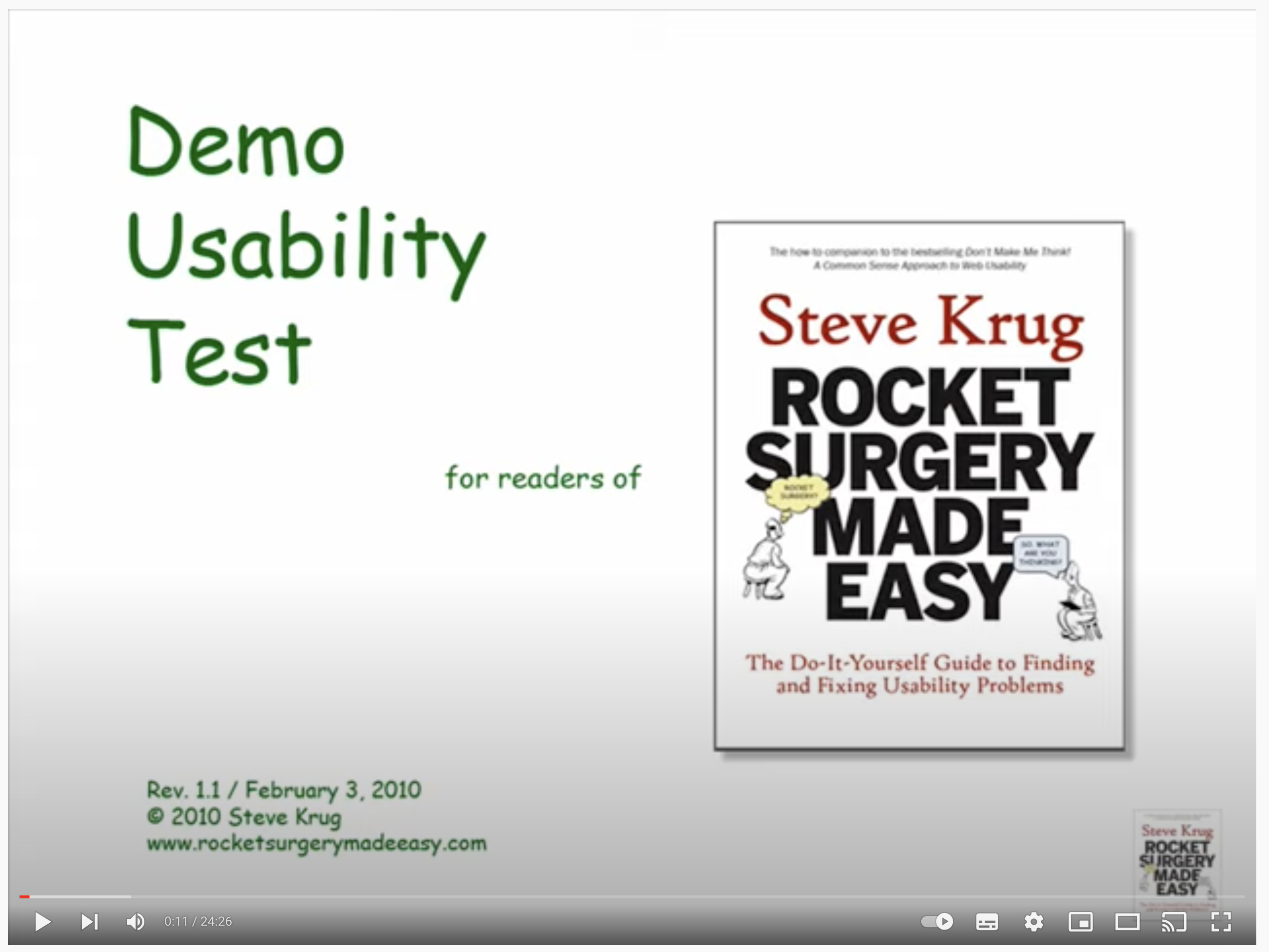 Usability test video