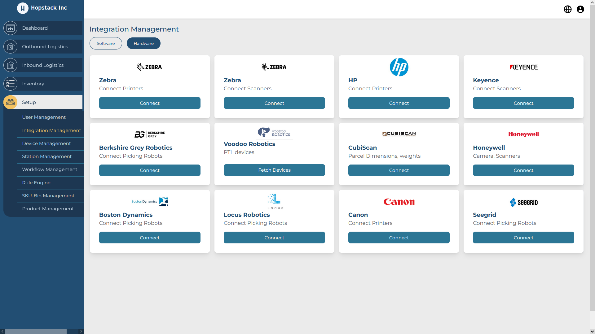 Hopstack Integration Management