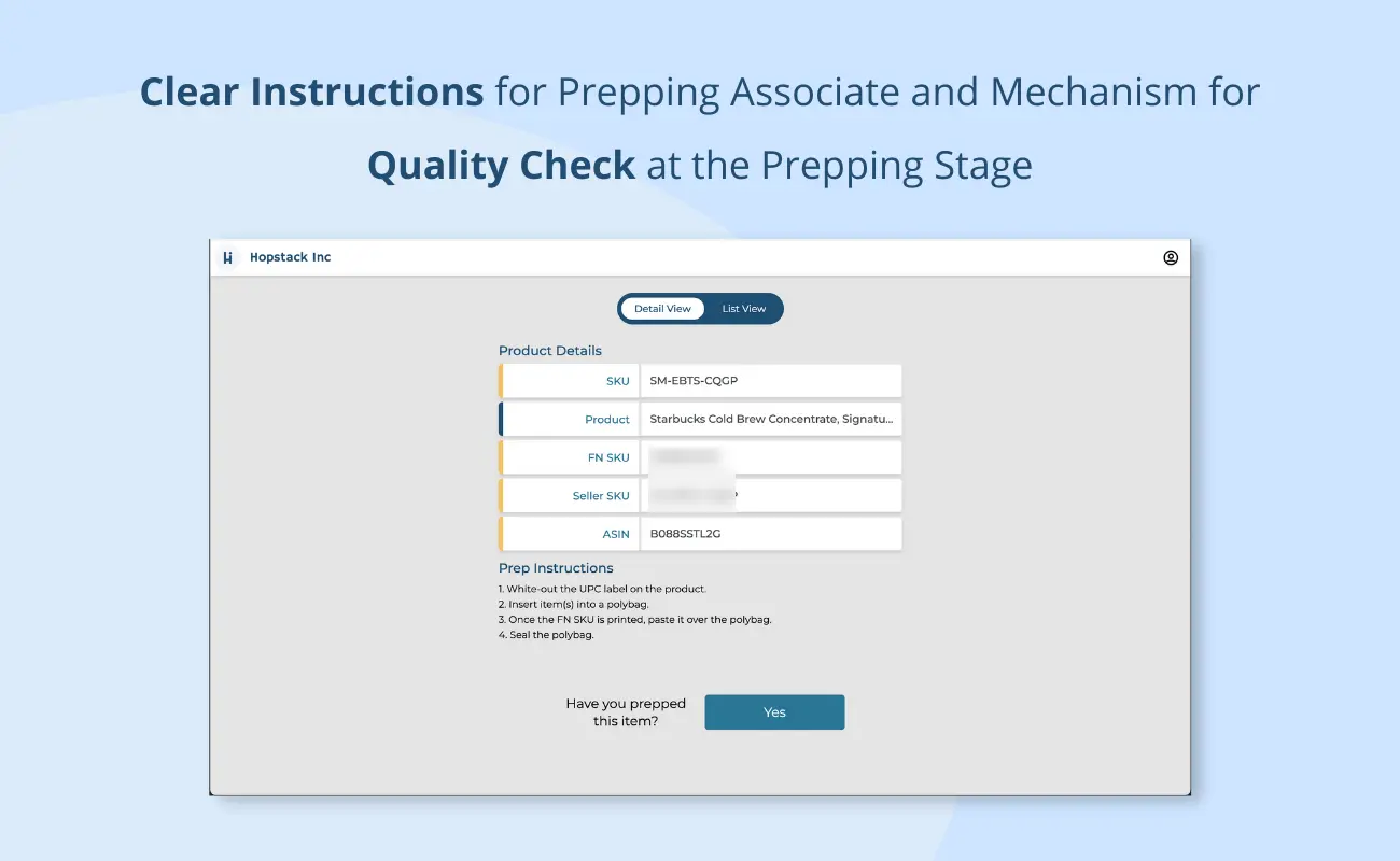 Hopstack Amazon FBA Portal