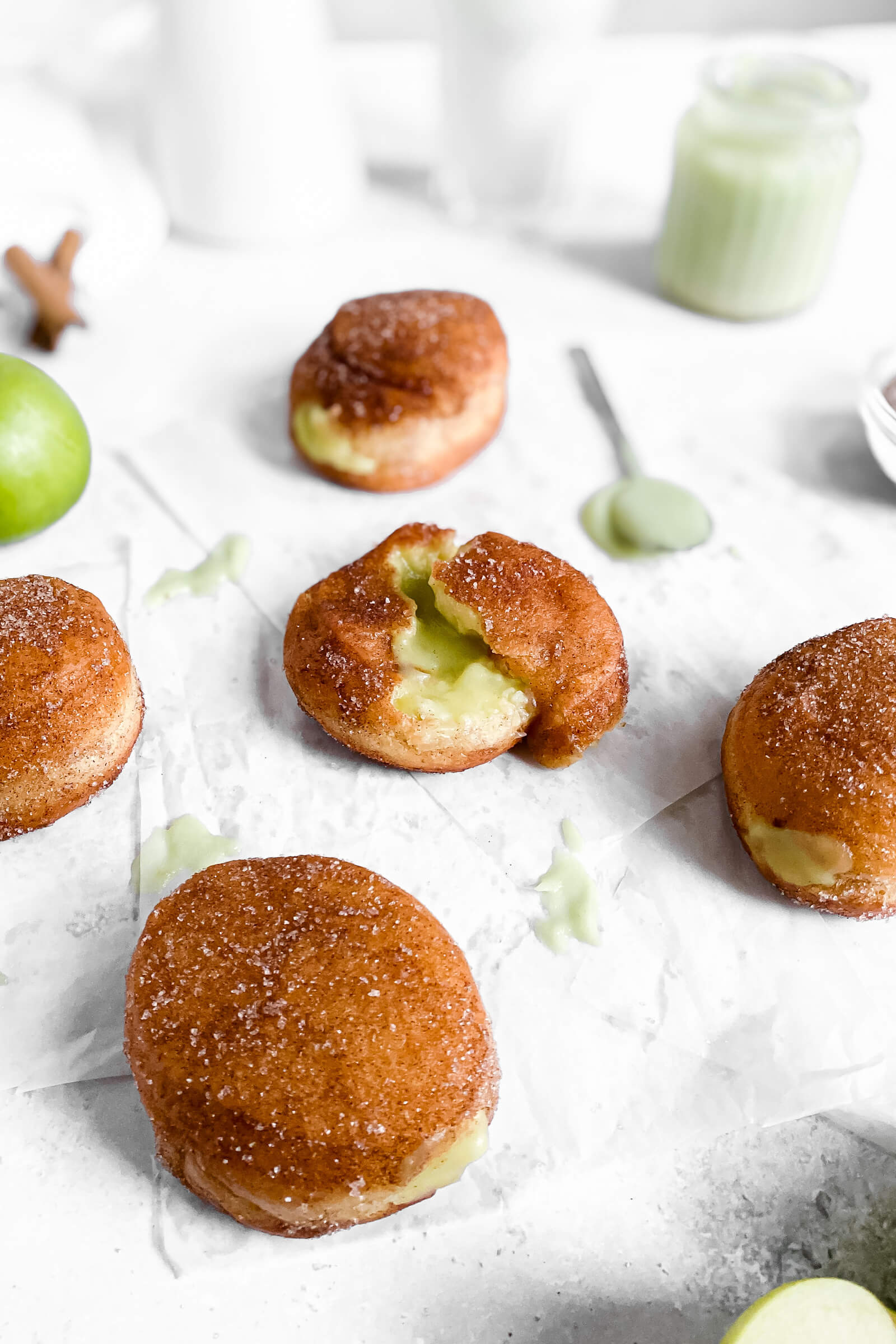 Apple Sauce Filled Doughnuts