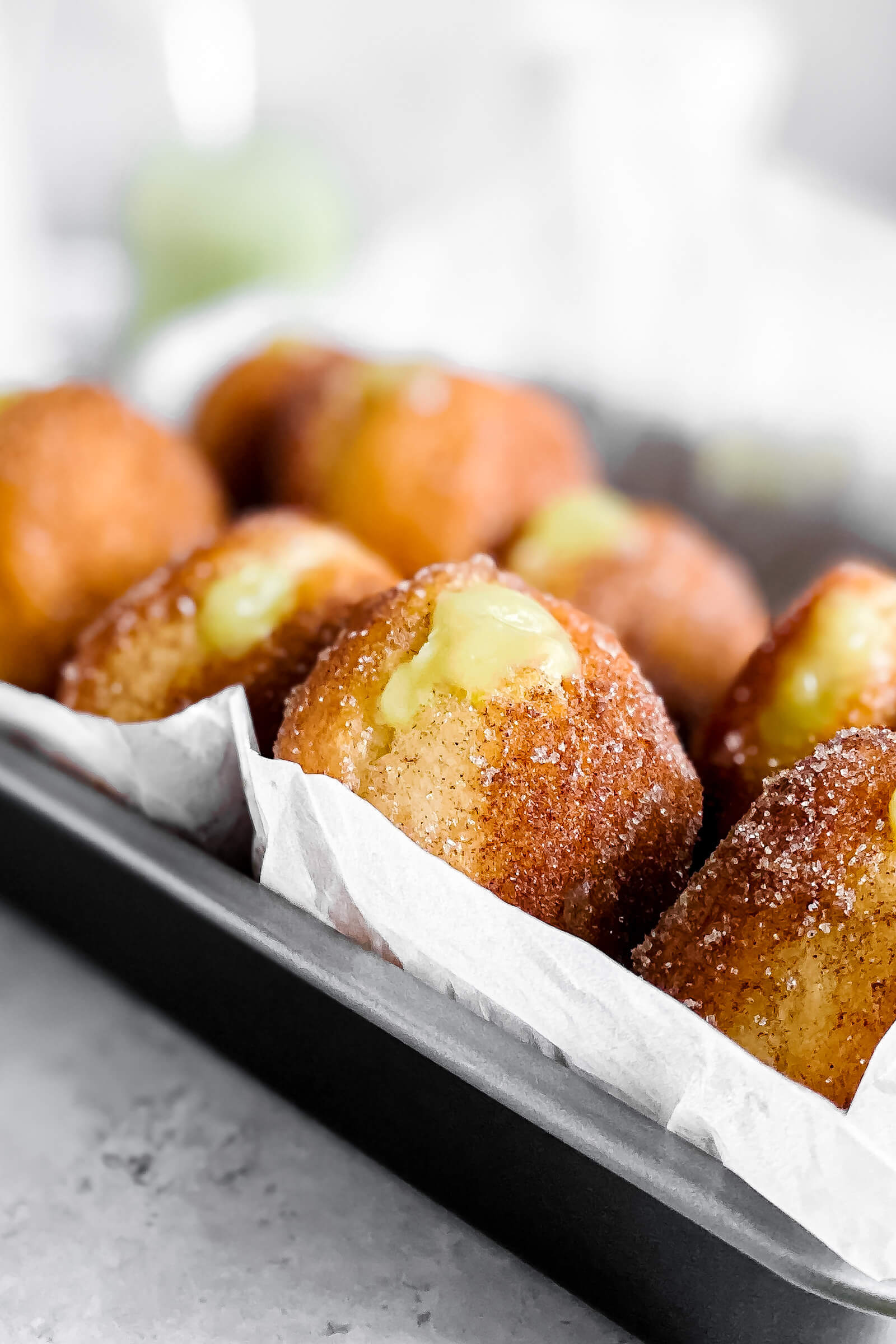 Apple Sauce Filled Doughnuts