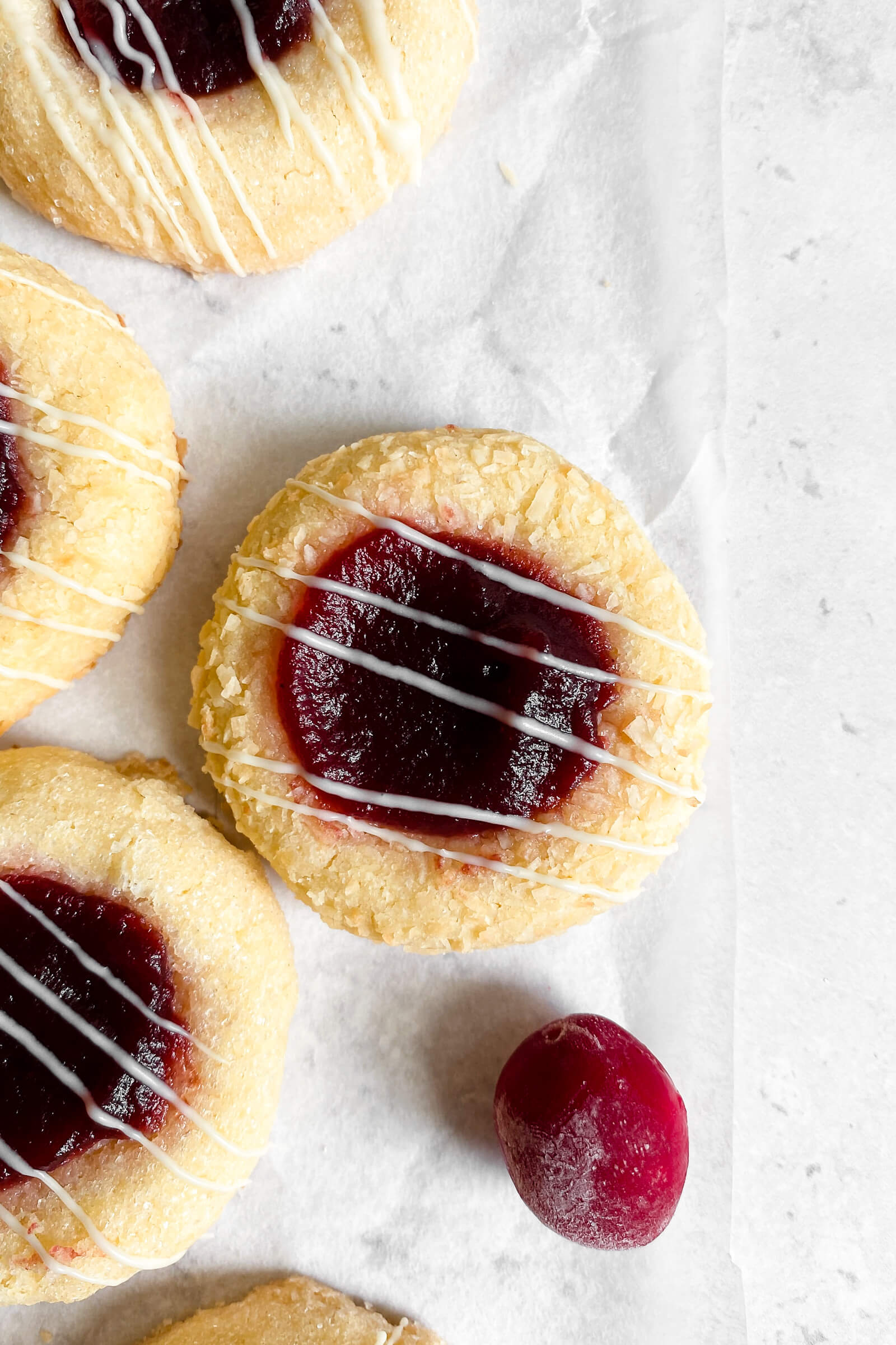 Nochill Thumbprint Cookies With Cranberry Sauce