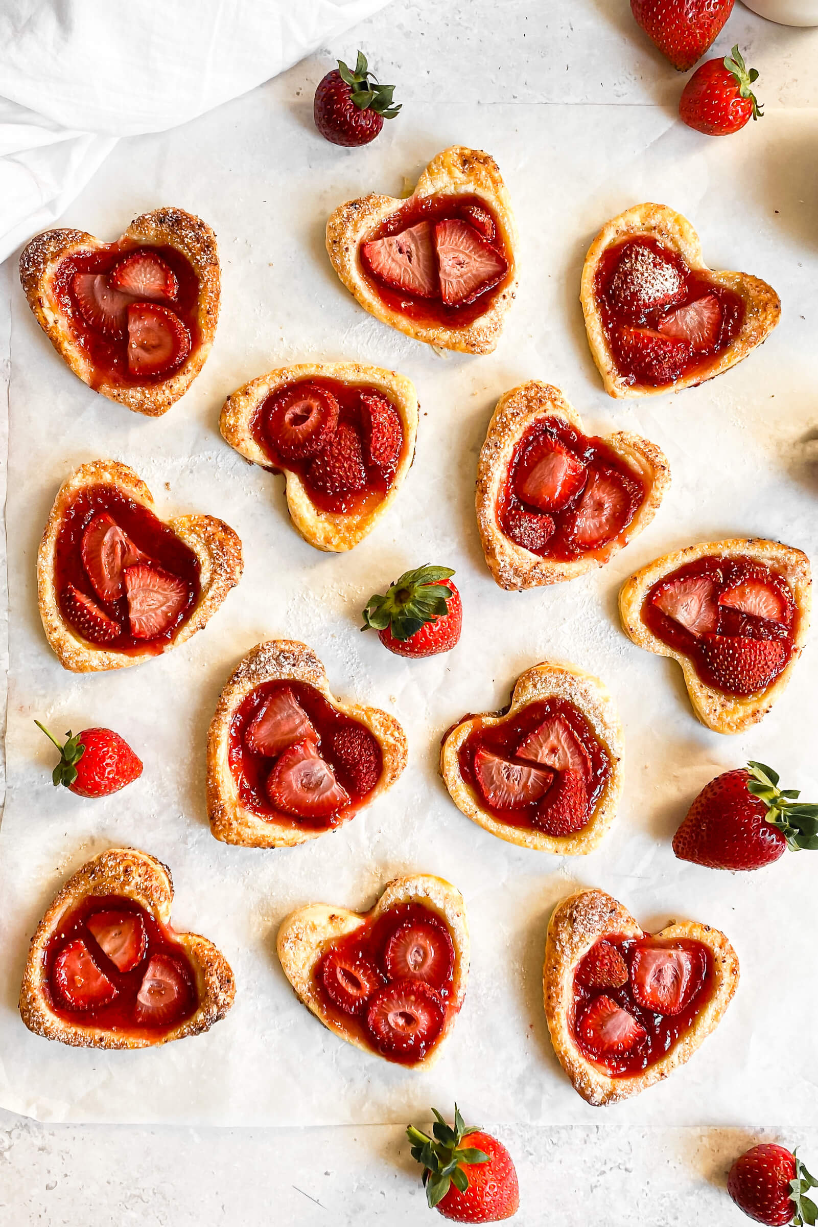 Easy Strawberry Puff Pastry Hearts