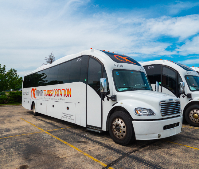 white bus