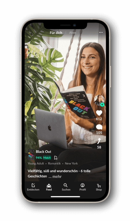 In der READO App kann man sich Meinungen zu Büchern anschauen