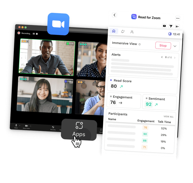 Zoom App for Meeting Navigation, Talk Time, Timer, Analytics Read