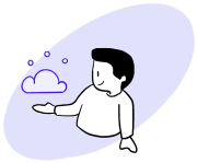 Illustration: a character holding the Bearer logo