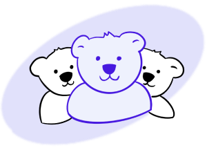 Three bears with different furs
