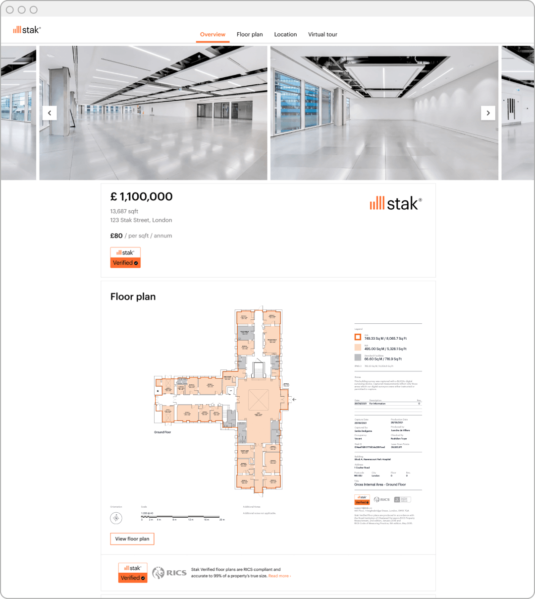 Example Stak digital brochure page