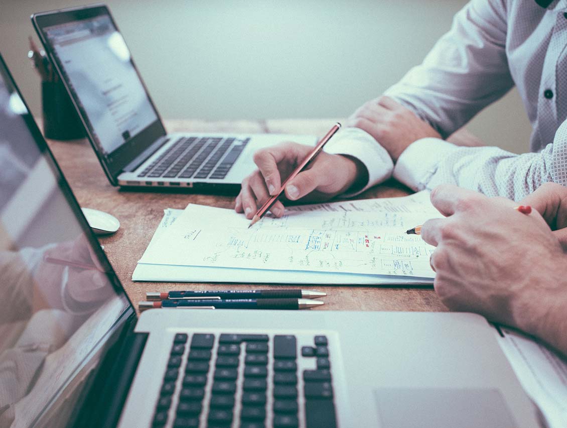 A person working on a computer