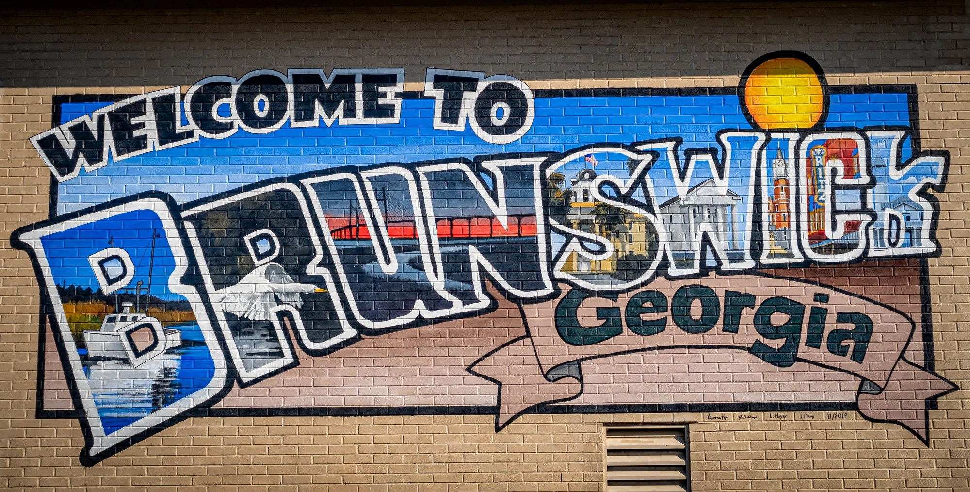 Golden Isles: Welcome to Brunswick mural
