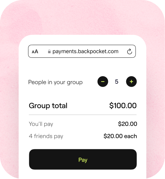 Backpocket checkout screenshot