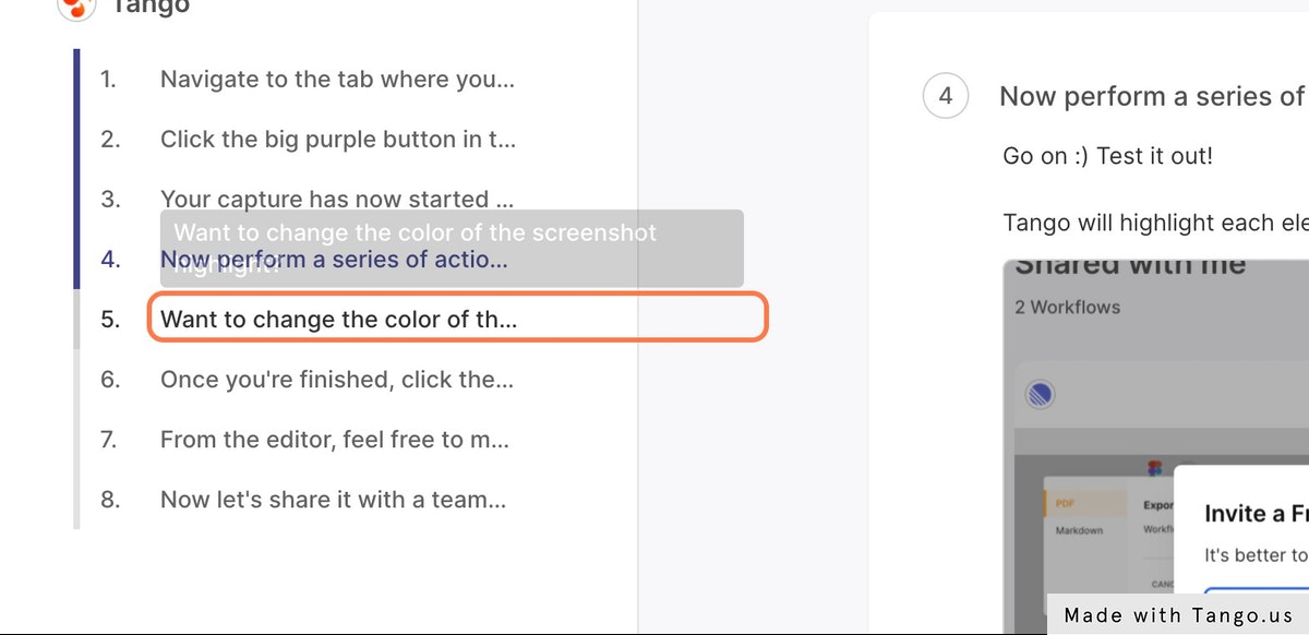 Click on highlight