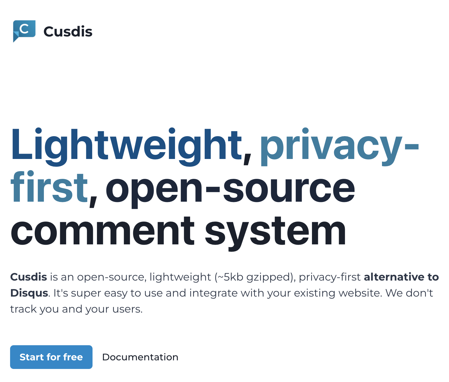 Cusdis, système de commentaire