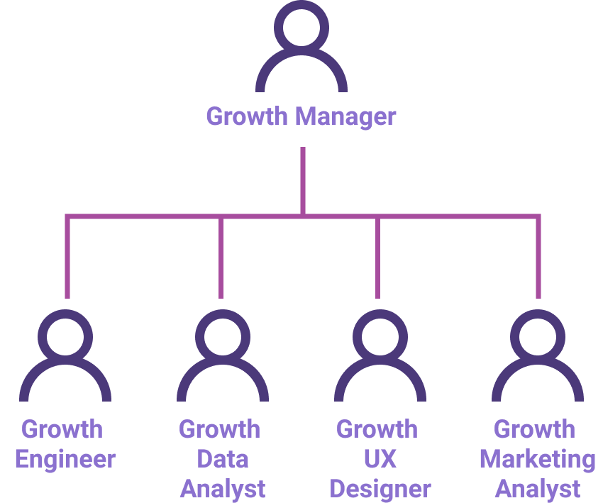 Organigrama: Equipo de Growth Marketing.
