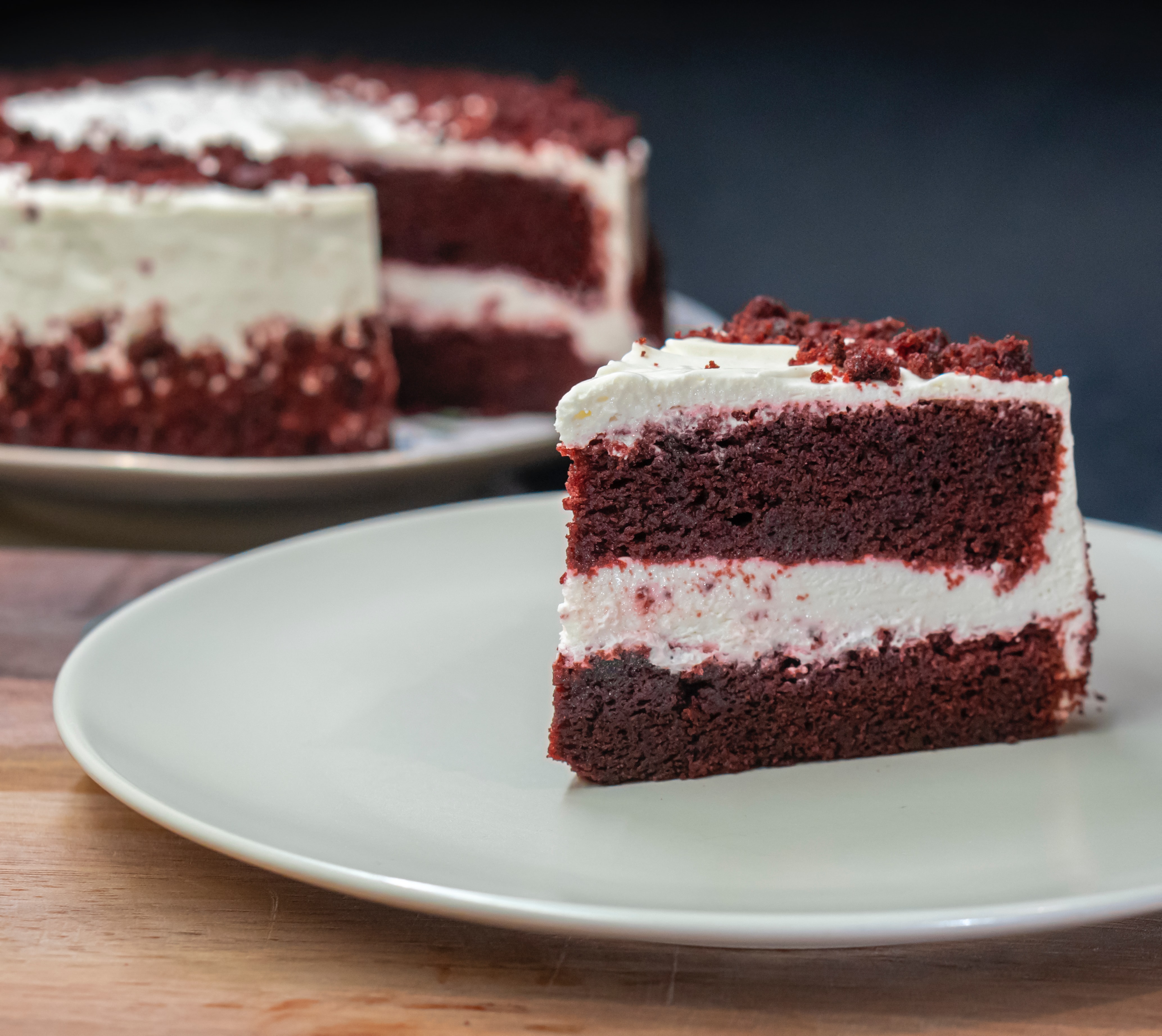 layered red velvet cake