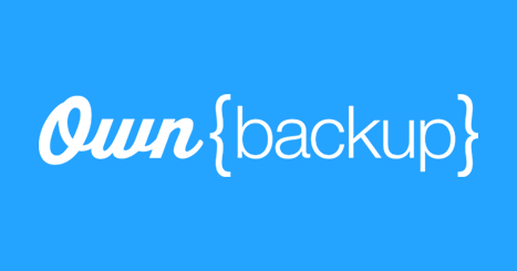 Own Backup Logo on Bright Blue
