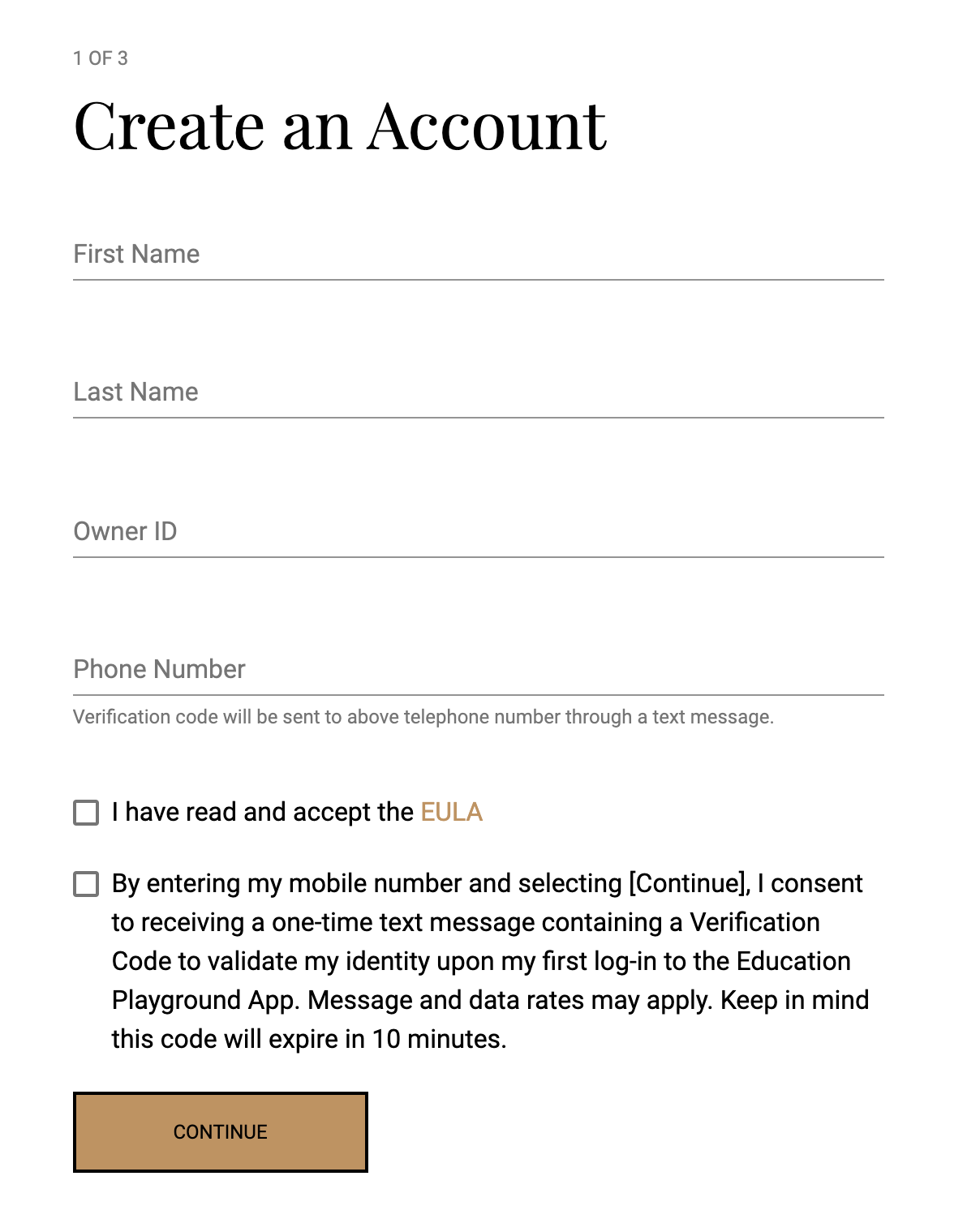 Create an account