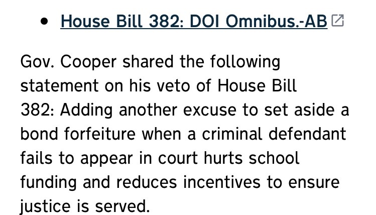 Cooper Veto Bail Bonds