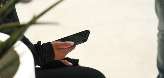 hand with phone