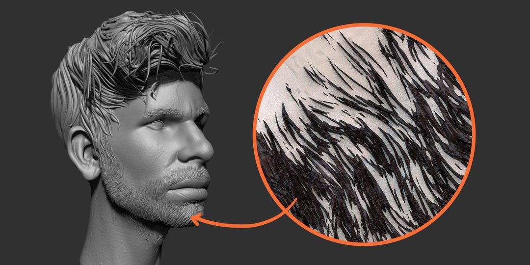 Sculpting Hair and Beard in ZBrush
