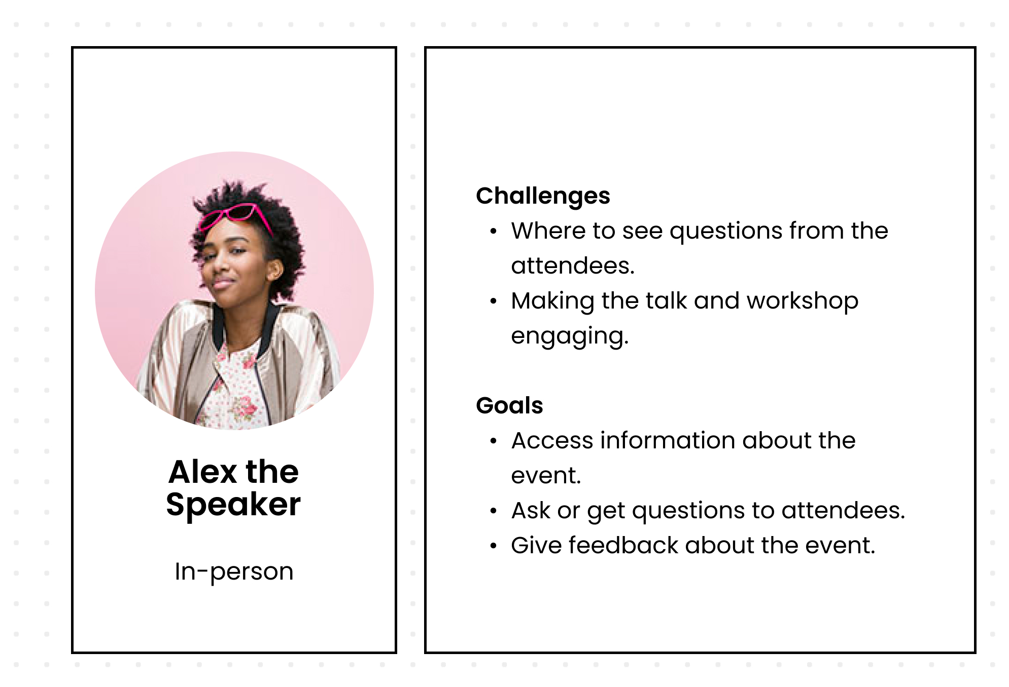 Alex the Speaker is present in the event