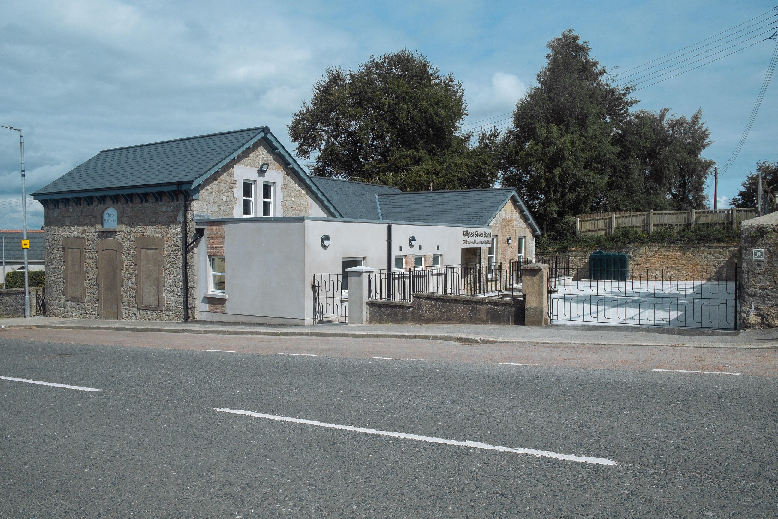 External view of relationship between historic building and new extension