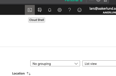 Cloud Shell in the Menu Bar