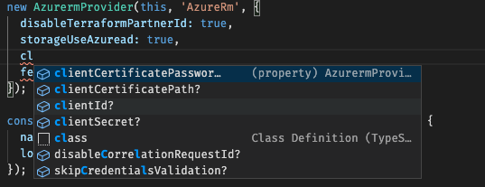 Screenshot of VS Code auto-completion