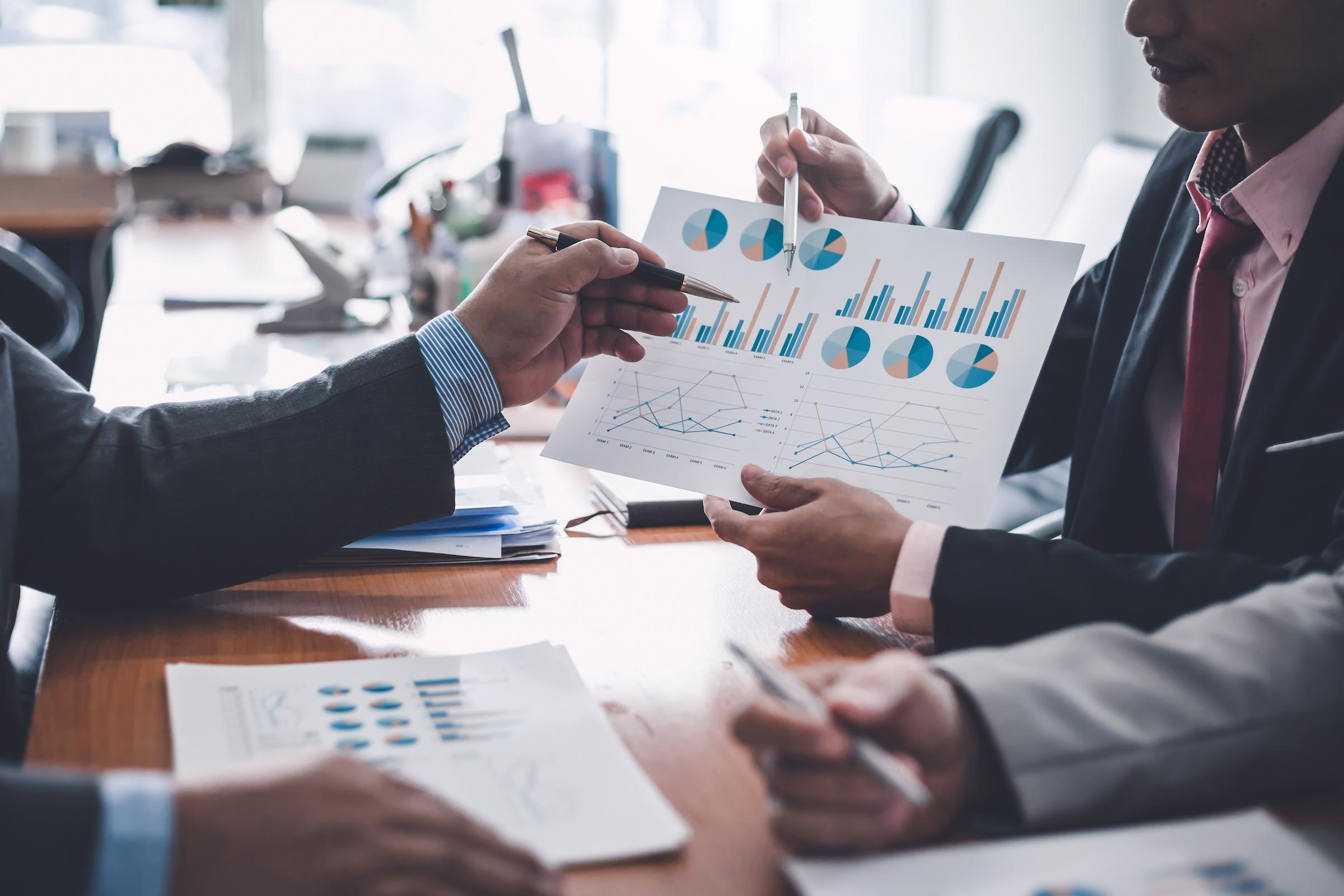 Graphs analysed during a meeting