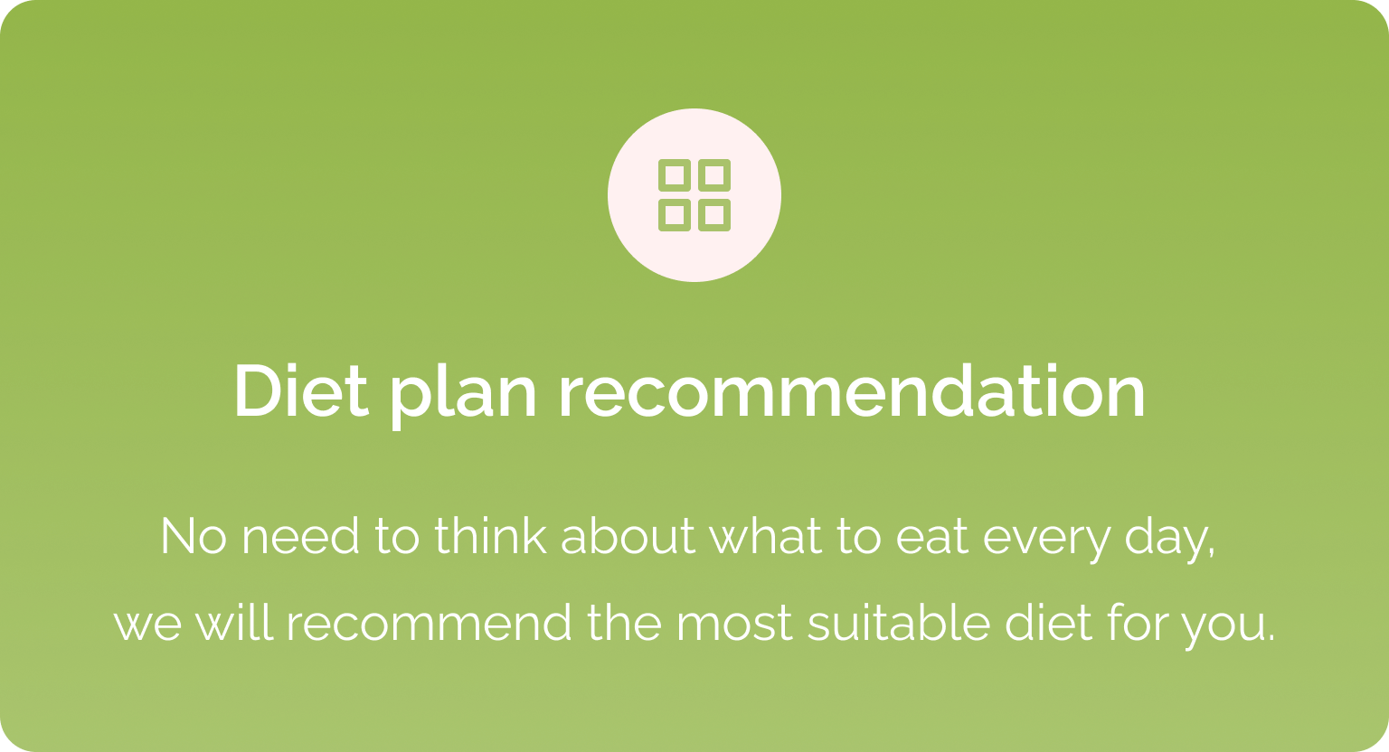 Diet plan recommendation