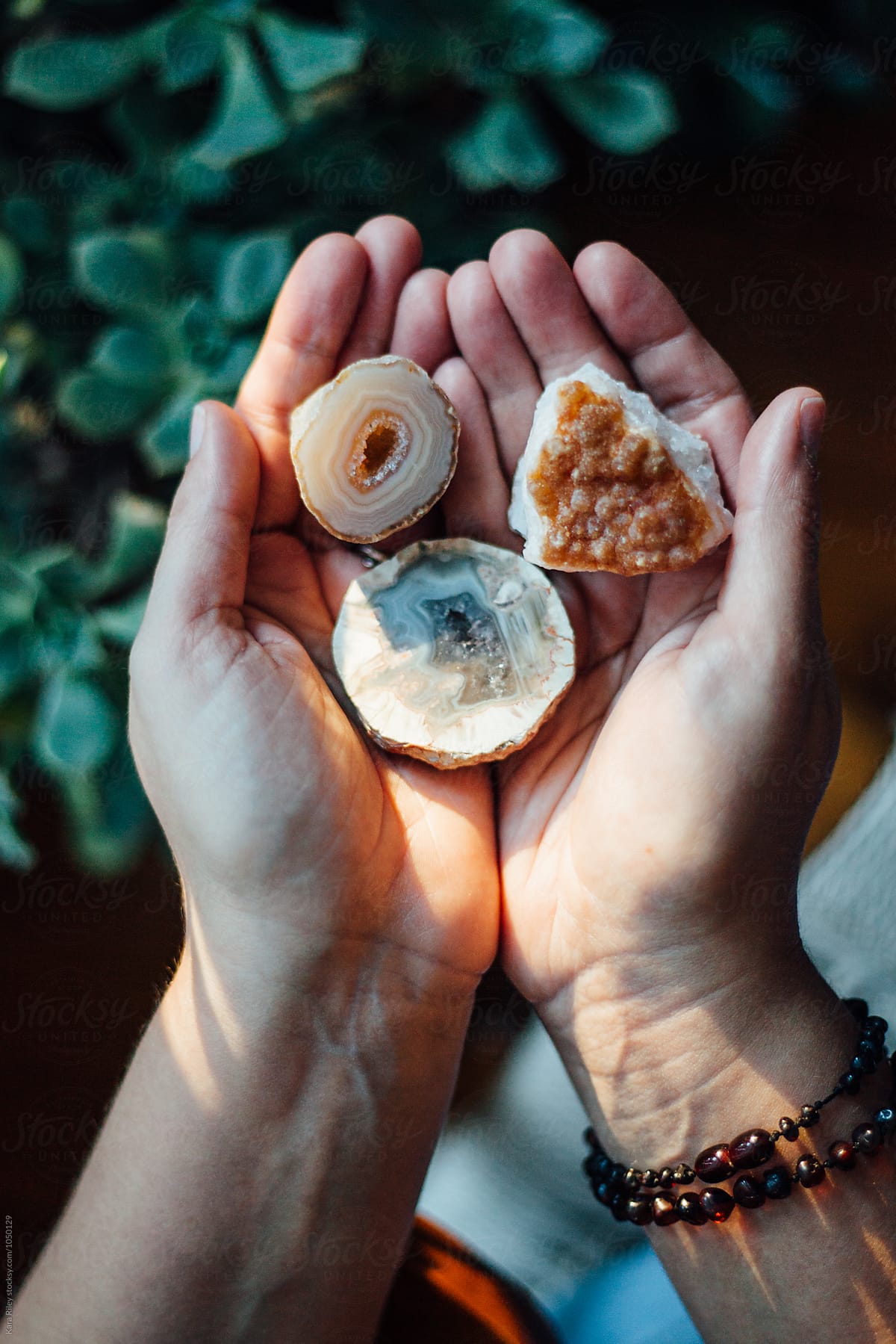 Crystals in hands