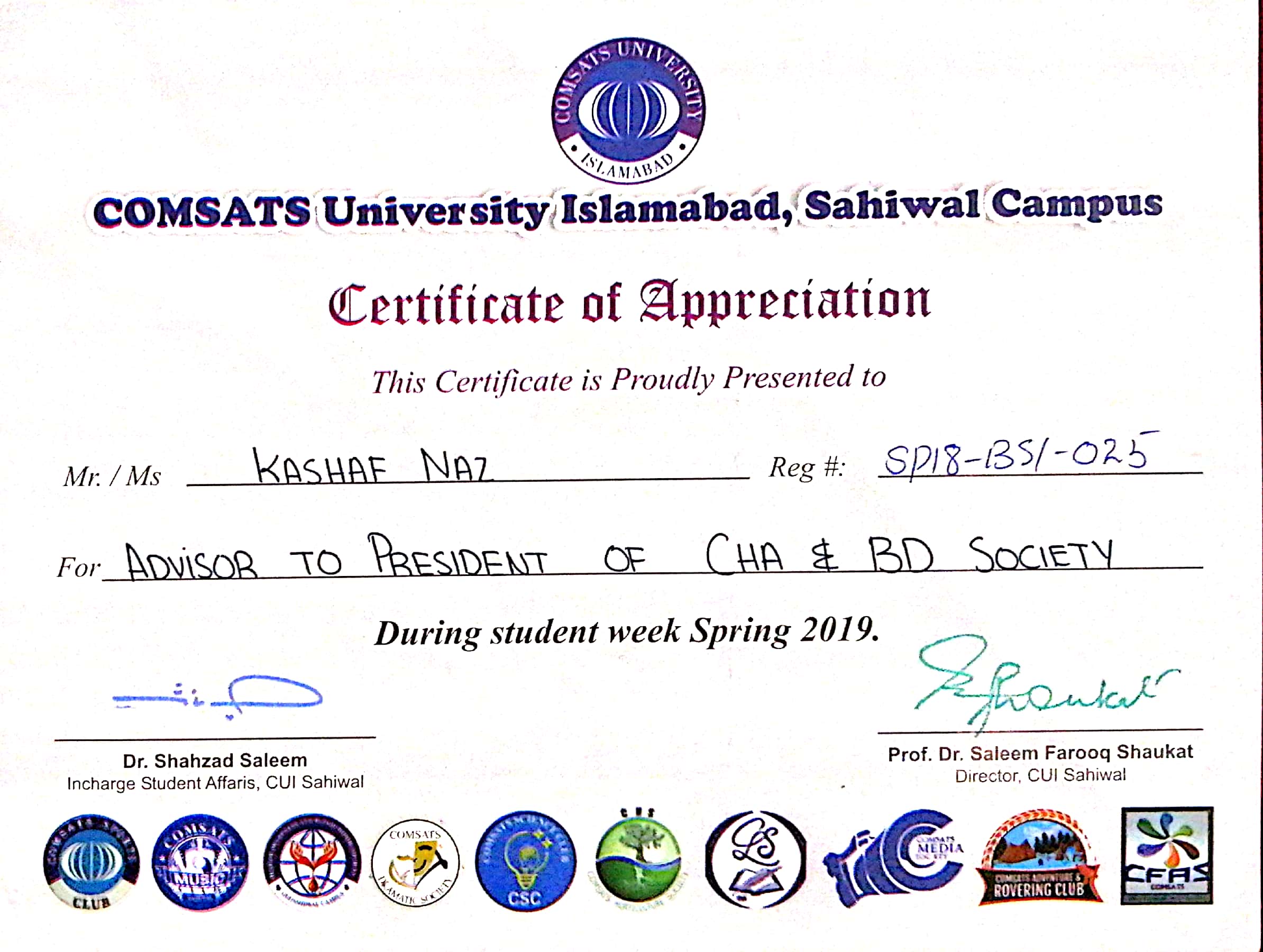 certificate